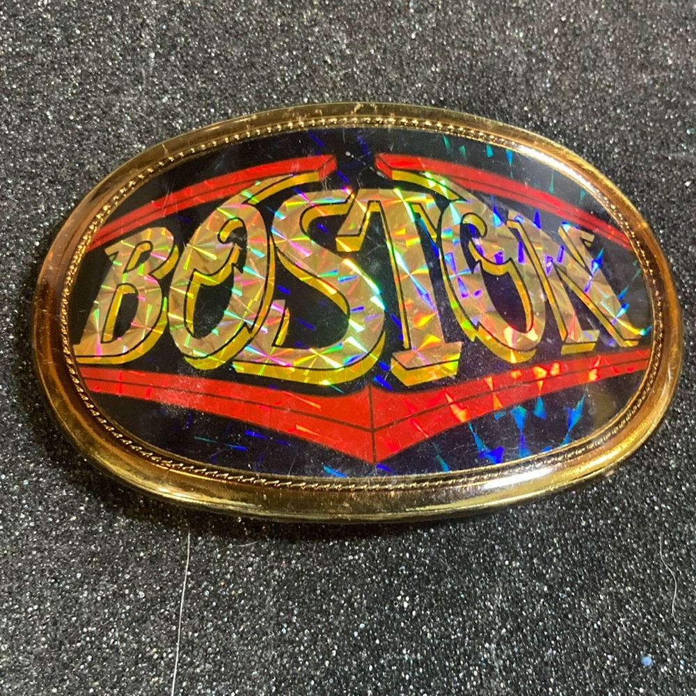 BOSTON Belt Buckle. 70 s more than a feeling.
Rock and roll belt buckle Boston